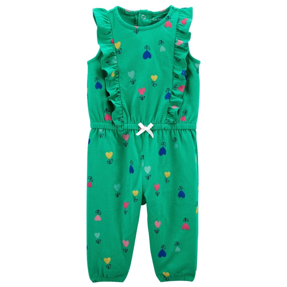 Carter’s Green Floral Jumpsuit